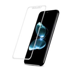 Стекло матовое Baseus 0.23mm PET Soft 3D Tempered Glass (Full-frosted) для iPhone X Белое