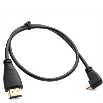 Кабель угловой HDMI - Micro HDMI (Left) 50см