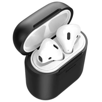 Чехол с беспроводной зарядкой Baseus для Airpods Black