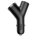 Автомобильная зарядка двойная Baseus Y-Type Dual USB Black