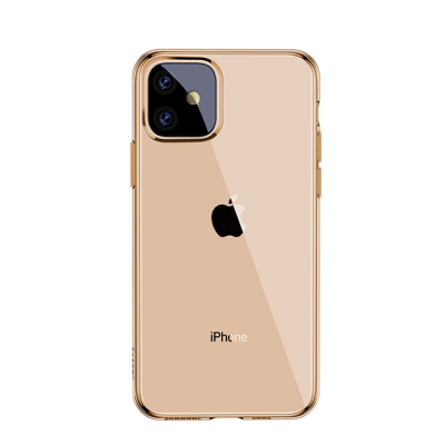 Чехол Baseus Simplicity для iPhone 11 прозрачный/золото