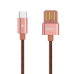 Кабель металлический Remax Silver Serpent USB Type-C Rose Gold 1м