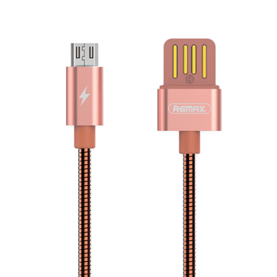 Кабель металлический Remax Silver Serpent Micro-USB Rose Gold 1м