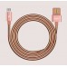 Кабель металлический Remax Silver Serpent Micro-USB Rose Gold 1м