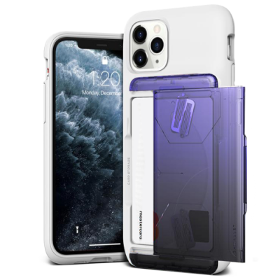 Чехол VRS Design Damda Glide Shield для iPhone 11 Pro White Purple - Black