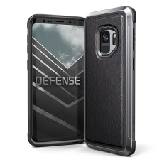 Чехол X-Doria Defense Lux для Galaxy S9 Чёрная кожа