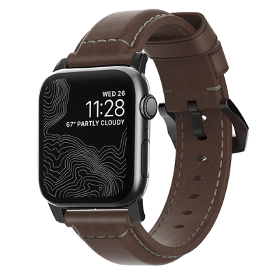 Ремешок Nomad Traditional для Apple Watch 38/40 мм Rustic Brown с черной фурнитурой