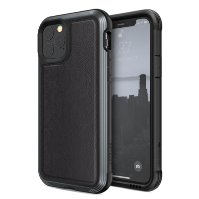 Чехол X-Doria Defense Lux для iPhone 11 Pro Чёрная кожа