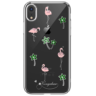 Чехол Kingxbar Tropical для iPhone XR Flamingo