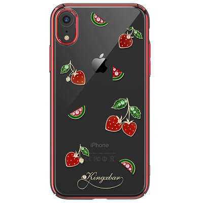 Чехол Kingxbar Tropical для iPhone XR Strawberry