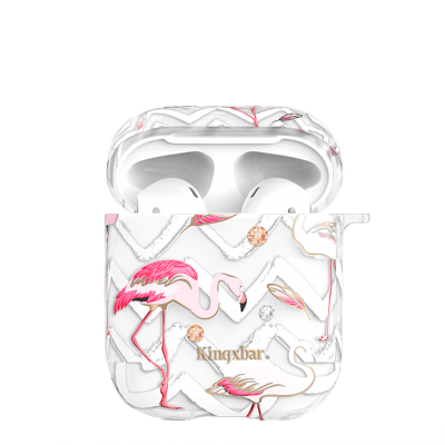 Чехол Kingxbar Flamingo для Apple Airpods Feather