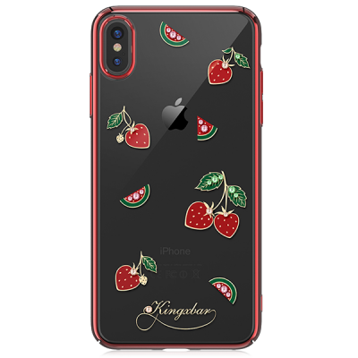 Чехол Kingxbar Tropical для iPhone Xs Max Strawberry