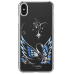 Чехол Kingxbar Swan для iPhone Xs Max Silver Frame