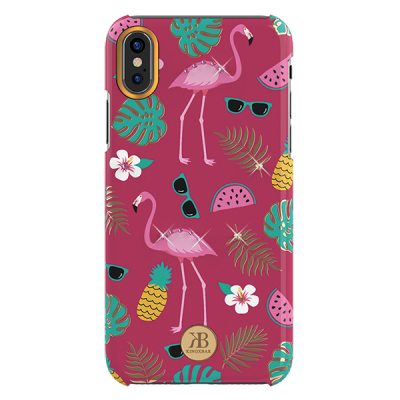 Чехол Kingxbar Blossom для iPhone X/Xs Flamingo