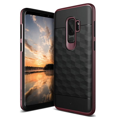 Чехол Caseology Parallax для Galaxy S9 Plus Black / Burgundy