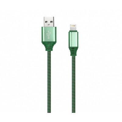 Кабель USB Smartbuy 8-pin Lightning Socks 1m (iK-512NSbox green)