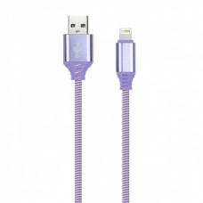 Кабель USB Smartbuy 8-pin Lightning Socks 1m (iK-512NSbox violet)
