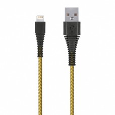 Кабель USB Smartbuy 8-pin Lightning Карбон 1m (iK-510n-2 yellow)