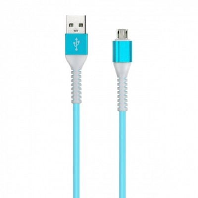 Кабель USB Smartbuy Micro-USB Flow 3D 1m (iK-12FLbox blue)