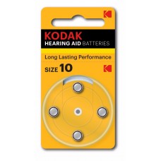 Элемент питания (батарейка/таблетка) KODAK ZA10 для слуховых аппаратов [воздушно-цинковая, PR70, AC10, DA230, 1.45 В]