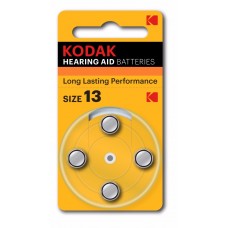 Элемент питания (батарейка/таблетка) KODAK ZA13 для слуховых аппаратов [воздушно-цинковая, PR48, AC13, DA13, 1.45 В]