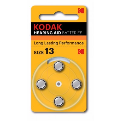Элемент питания (батарейка/таблетка) KODAK ZA13 для слуховых аппаратов [воздушно-цинковая, PR48, AC13, DA13, 1.45 В]