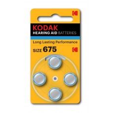 Элемент питания (батарейка/таблетка) KODAK ZA675 для слуховых аппаратов [воздушно-цинковая, PR44, AC675, DA675, 1.45 В]