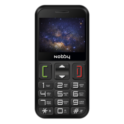 Телефон Nobby 240B черный/серый