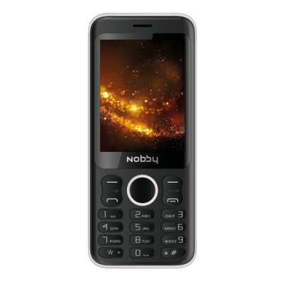 Телефон Nobby 321 черно-серебристый