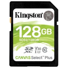 Карта памяти 128GB Kingston Canvas Select Plus SDXC Class 10 UHS-I (SDS2/128GB)