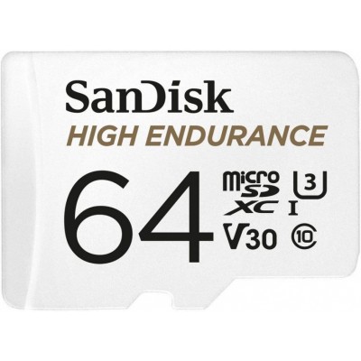 Карта памяти 64GB SanDisk High Endurance Class 10 + SD адаптер (SDSQQNR-064G-GN6IA)