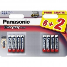 Элемент питания Panasonic Everyday Power (AAA) Multi-Pack LR03REE/8B
