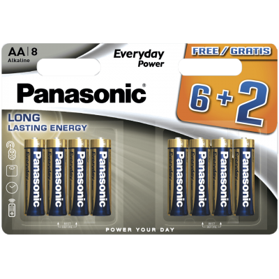 Элемент питания Panasonic Everyday Power AA Promo Pack LR6REE/8B2F