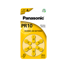 Элемент питания (батарейка/таблетка) Panasonic Red Zink для слуховых аппаратов [воздушно-цинковая, PR10, PR230L, PR536, 1.45 В]