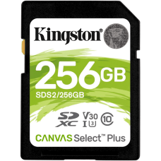 Карта памяти 256GB Kingston Canvas Select Plus SDXC Class 10 UHS-I (SDS2/256GB)