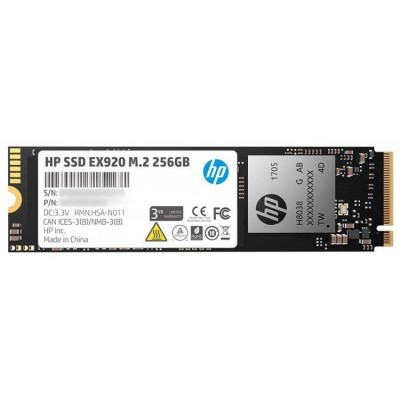 Твердотельный диск 256GB HP EX920, M.2, PCI-Ex4 (2YY45AA#ABB)