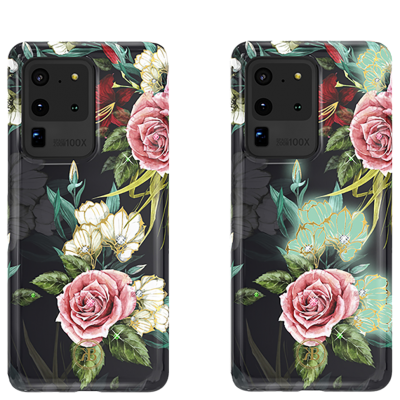 Чехол Kingxbar Spring для Galaxy S20 Ultra White/Pink Flower