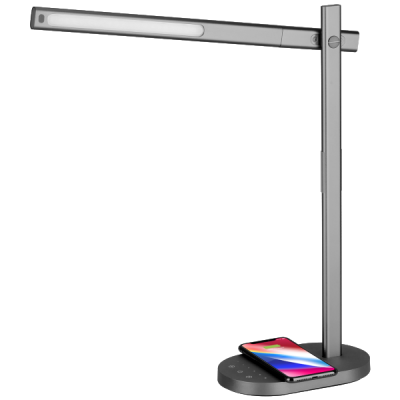 Светильник с беспроводной зарядкой Momax Q.LED Серый