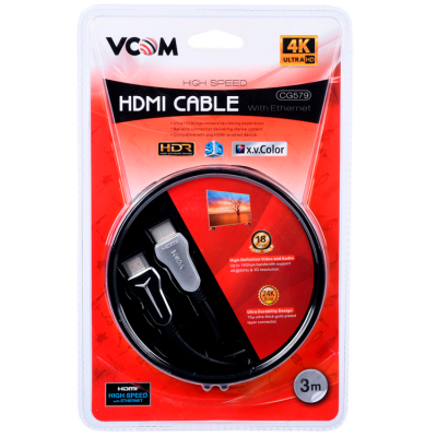 Кабель VCOM HDMI 19M/M ver 2.0 4K 3m (CG579-3M_204461)