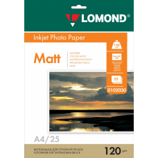 Бумага Lomond матовая односторонняя A4 120 г/м2 25л (0102030)