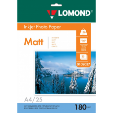 Бумага Lomond матовая односторонняя A4 180 г/м2 25л (0102037)
