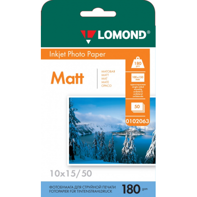 Бумага Lomond матовая односторонняя A6 180 г/м2 50л (0102063)