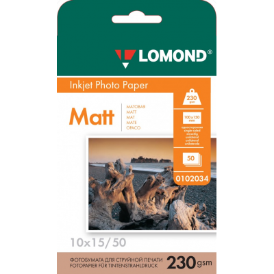 Бумага Lomond матовая односторонняя A6 230 г/м2 50л (0102034)