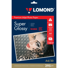 Фотобумага Lomond Super Glossy Warm Premium A4 295 г/м2 20л (1108101)