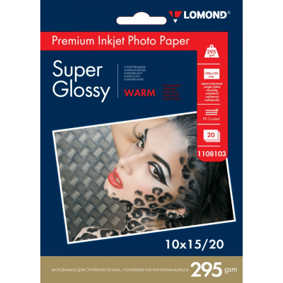 Фотобумага Lomond Super Glossy Warm Premium A6 295 г/м2 20л (1108103)