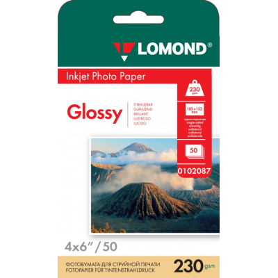 Фотобумага Lomond Glossy A6 230 г/м2 50л (0102087)