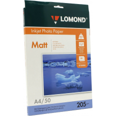 Фотобумага Lomond матовая односторонняя A4 205 г/м2 50л (0102085)