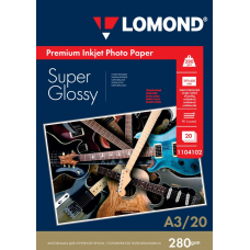 Фотобумага Lomond Super Glossy односторонняя A3 280 г/м2 20л (1104102)