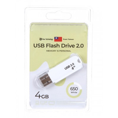 Флеш-накопитель USB 4GB Exployd 650 белый (EX-4GB-650-White)