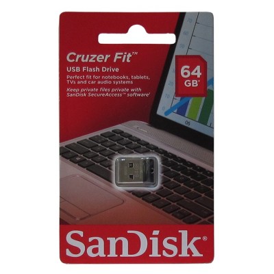 Флеш накопитель 64Gb SanDisk Cruzer Fit Black (SDCZ33-064G-G35)